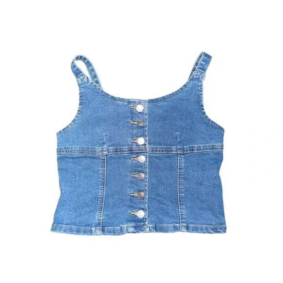 Tween Diva denim button vest size 10 - Picture 2 of 7